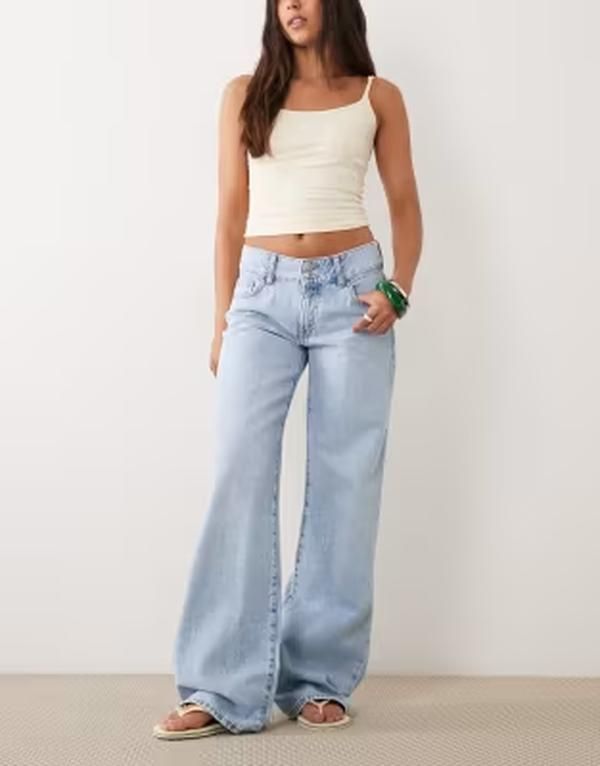 マンゴ レディース ボトムス デニムパンツ Tシャツ ジーンズ Mango Teen straight jeans in acid wash Acid wash