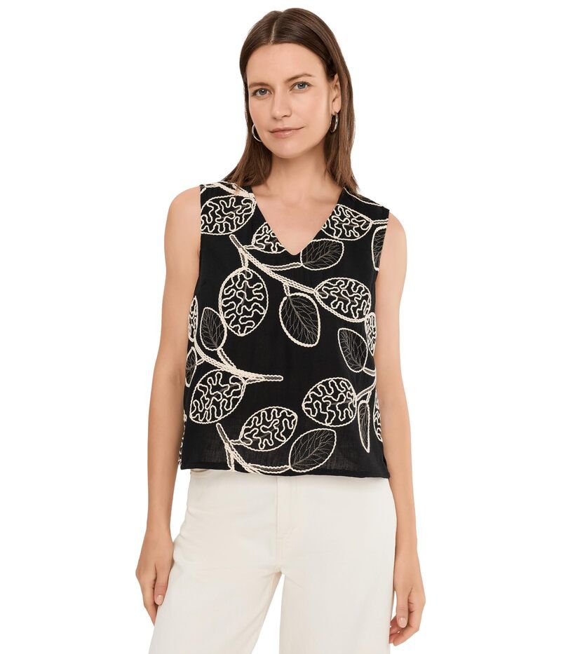 ヴィンスカムート レディース トップス シャツ Vネック ノースリーブラウス Vince Camuto VNeck Sleeveless Blouse Rich Black ブラック 23,214円
