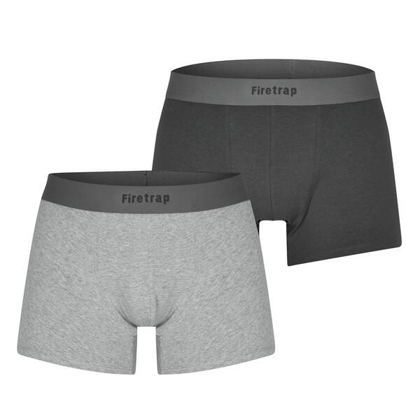 ファイヤートラップ メンズ アンダーウェア ボクサーパンツ Firetrap 2 Pack Trunks Mens GreyGreyMarl グレー 7,184円