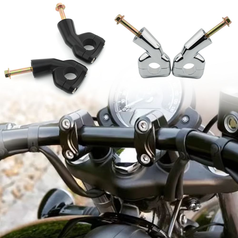 トライアンフ ボバー T100/T120/スピードツイン 用 ハンドルバーアダプター ブラック/シルバー