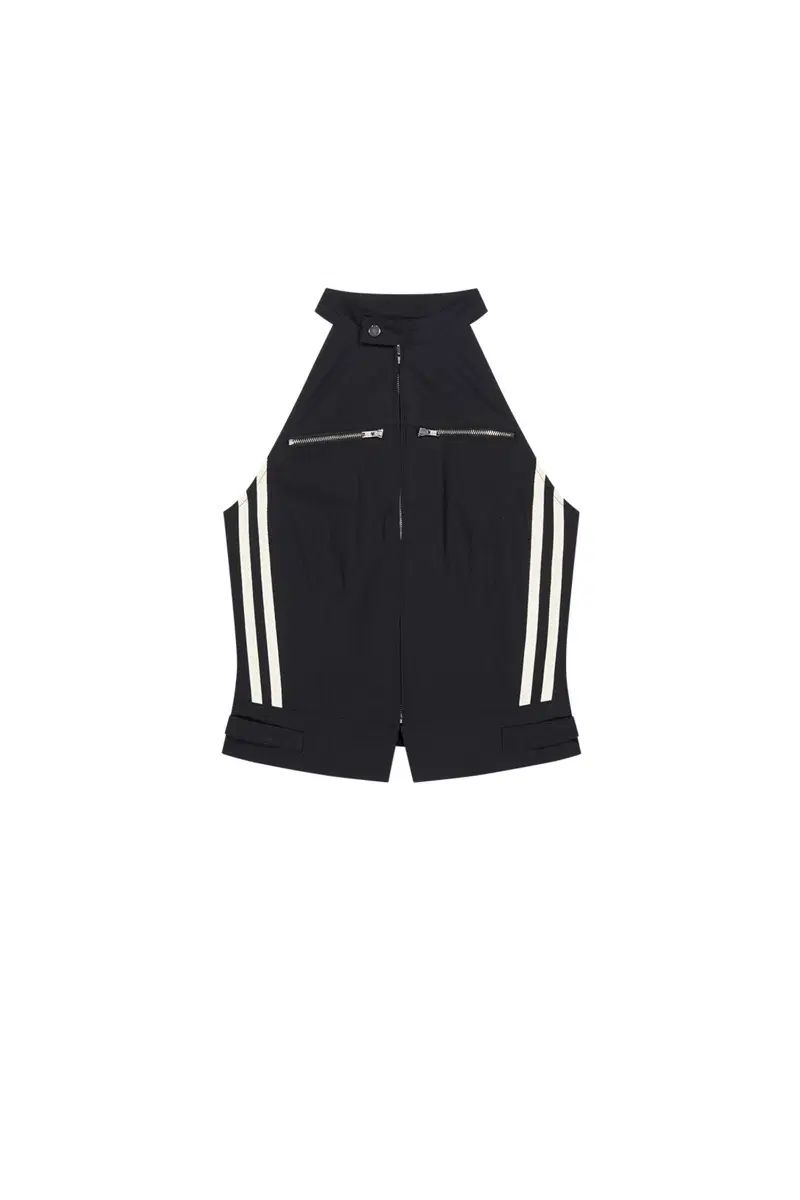 メア MEA STRIPE SLIM VEST BLACK ベスト ブラック M