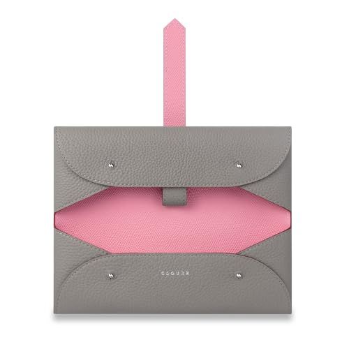 COGURE コグレ ペンケース 筆箱 本革 レザー ベルテッド シンプル おしゃれ ダブルポケット 男女兼用 専用ボックス付き COPEN-XX グレージュ+ピンク送料無料 fd88ea91 10,707円