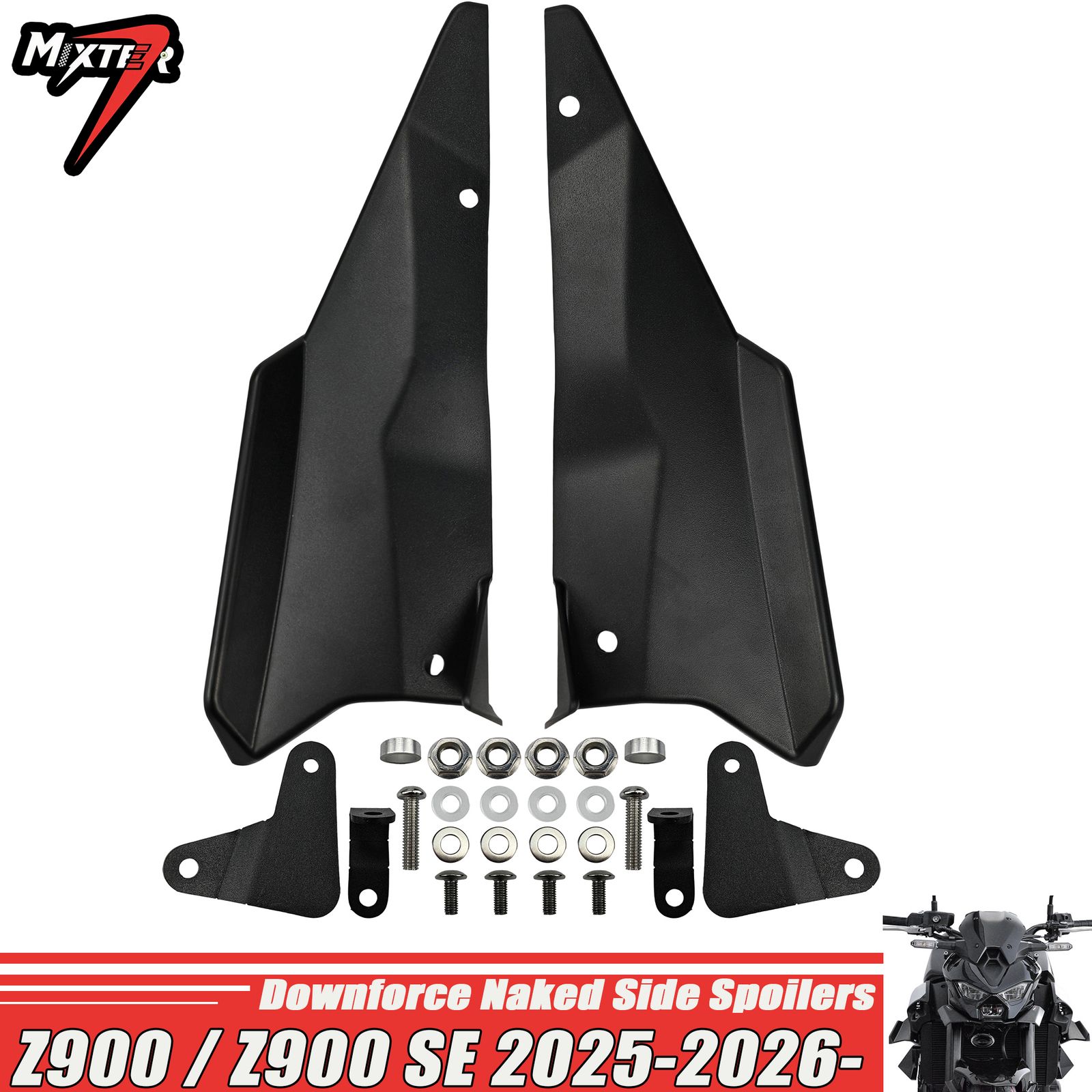 カワサキ Z900 SE 2025-2026 用 ABS エルロン ラテラル サイドスポイラー