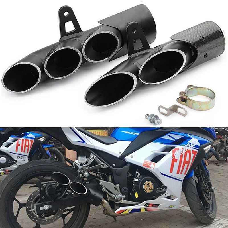 ユニバーサルバイク用エキゾーストサイレンサー 51mm 2/3アウトレット