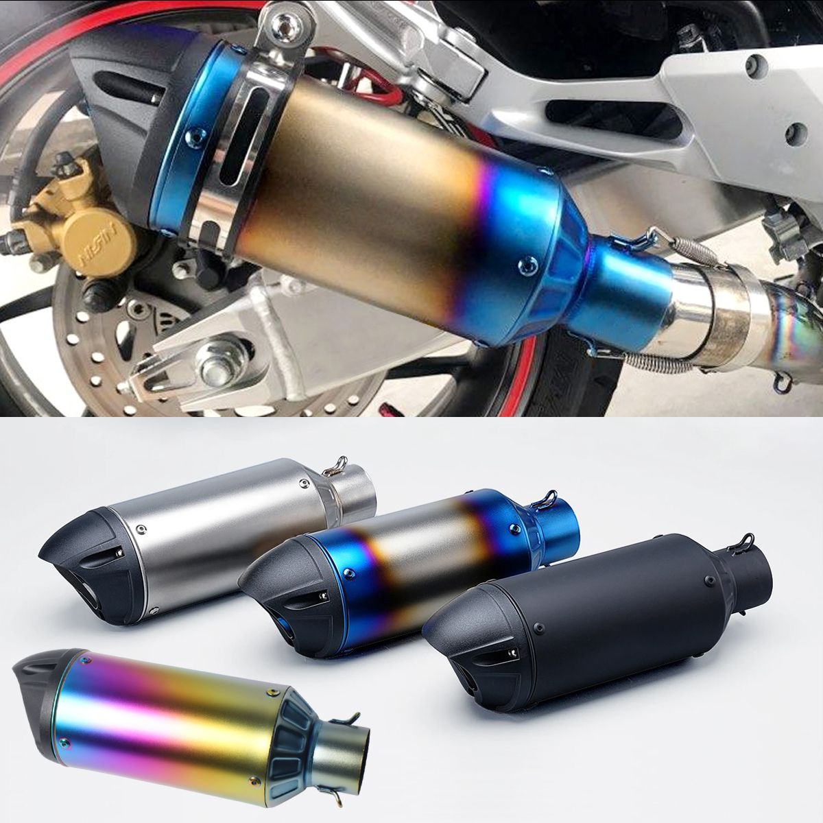 汎用バイク排気管 51mm カワサキ Z900/Z400 DUKE390 GSX-250R対応