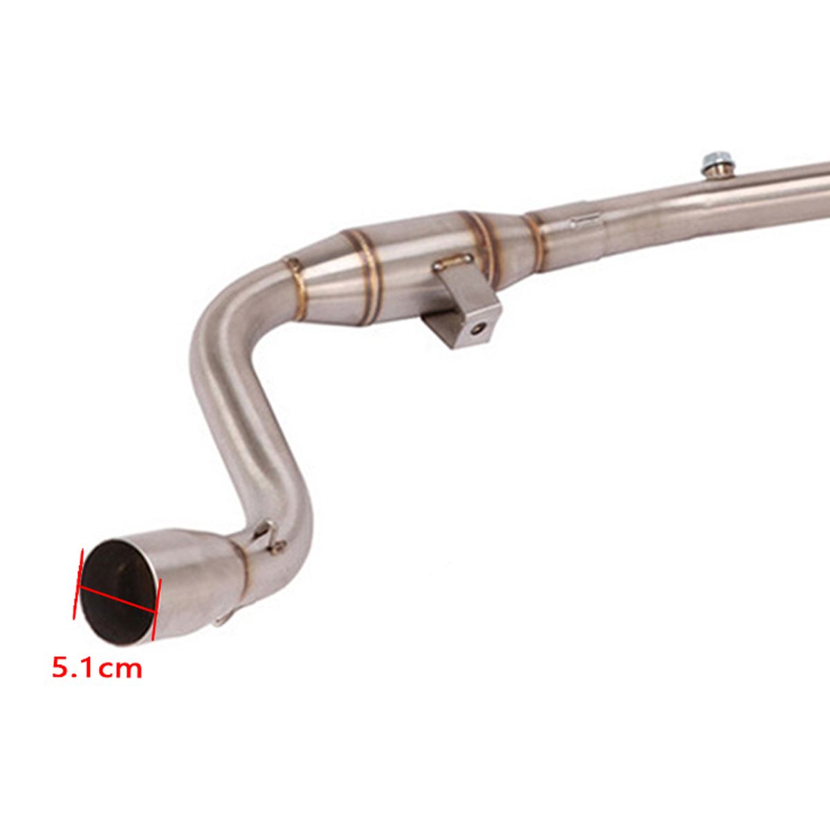スズキ ジクサー155 用 ステンレス製フロントエキゾーストパイプ 51mm汎用
