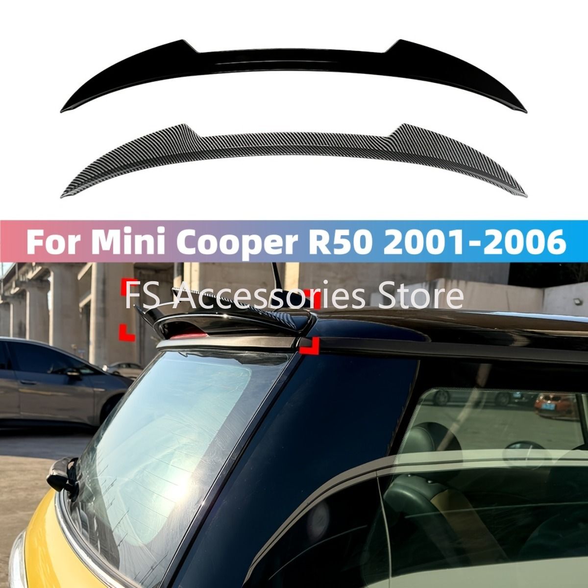 MINI Cooper R50 2001-2006 用 リアトランクスポイラーウィング