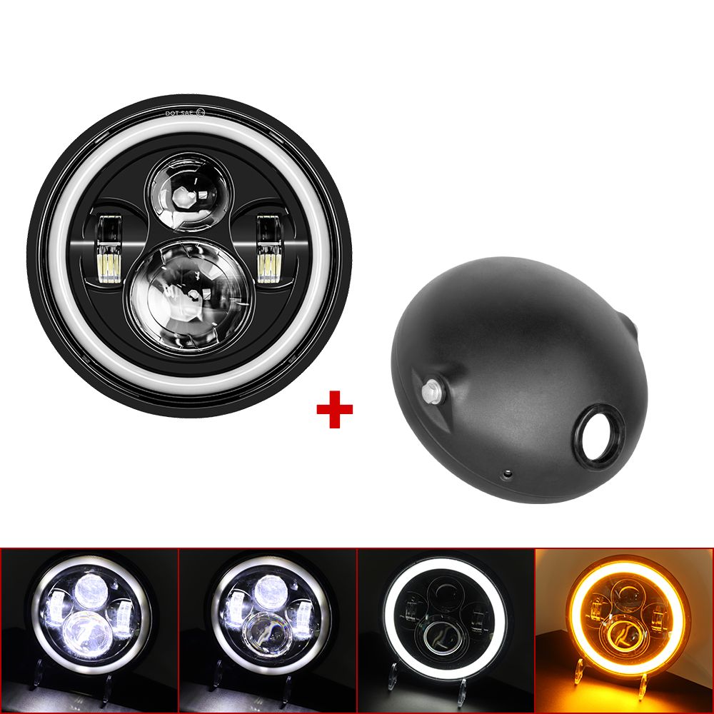 ユニバーサル 7.5インチ LED モーターサイクルヘッドライト