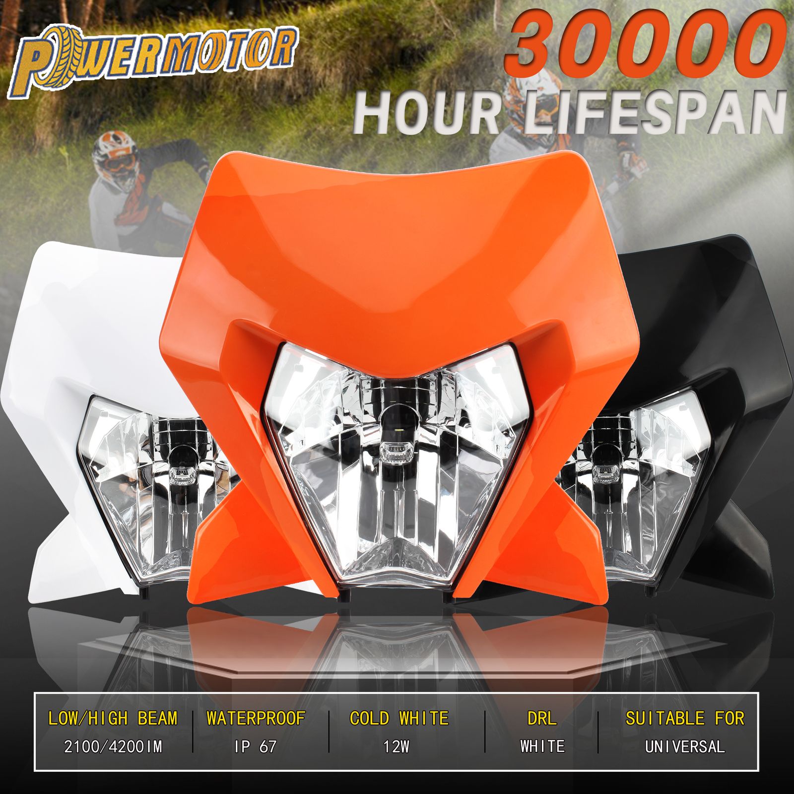 KTM EXC/SXF/XCW 2024 用 LED ヘッドライト スーパーモト ダートバイク 9,968円