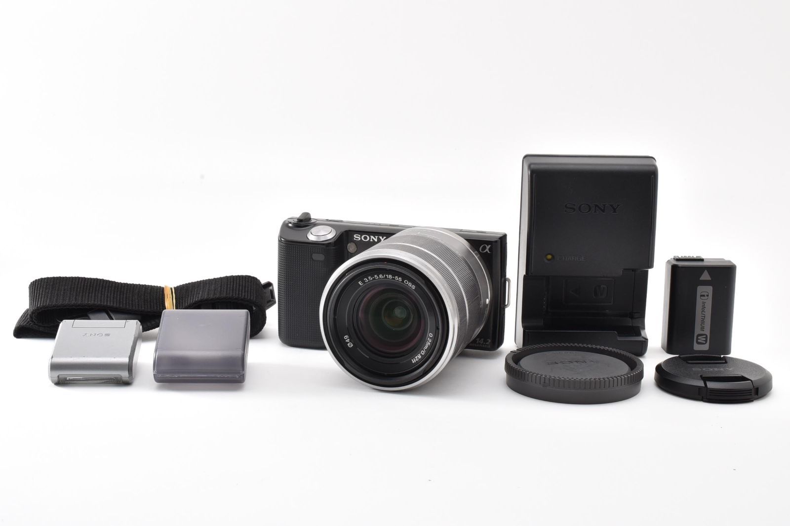 ★良品★ ソニー SONY α NEX-5 + E 18-55mm F3.5-5.6 OSS シルバー SEL1855 #2708