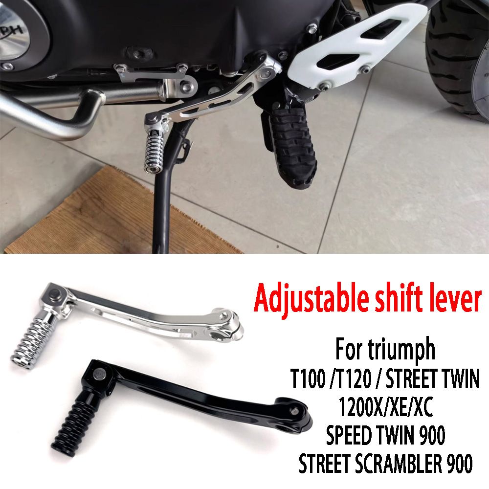 トライアンフ T120/T100/TWLN 1200/900 用 拡張ロッド装飾折りたたみシフター