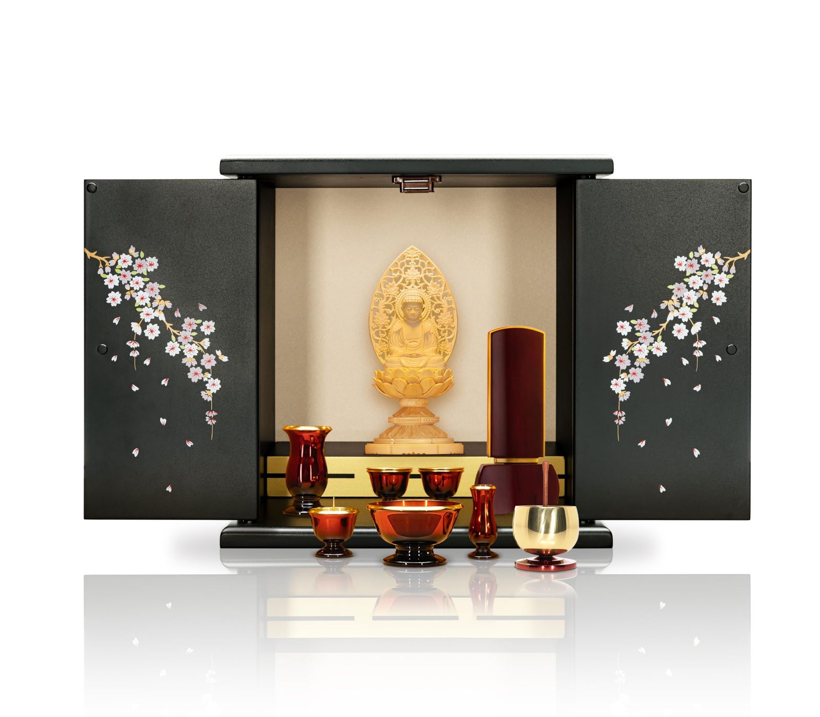 【新品】仏壇 ミニ ミニ仏壇 モダン 桜 モダン仏壇 さくら 14号 | モダン仏壇 おしゃれ コンパクト 北欧風 幅35.5cm 奥行23.5cm 高さ35.5cm 家具調 小型仏壇 洋室 和室 家具調 リビング 14,508円