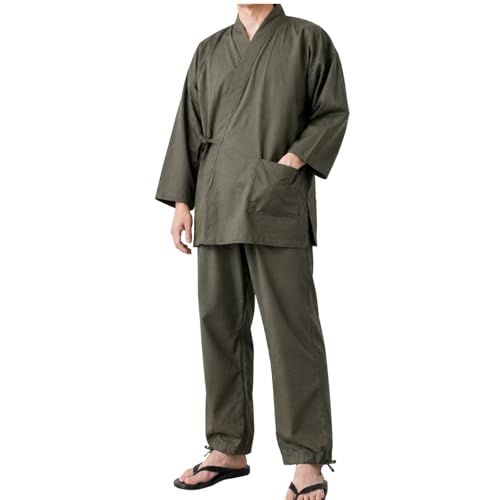 【新品】作務衣 メンズ (綿100%の本格作務衣) 吸汗 蒸れにくい M/L/LL/3L/4L 大きいサイズ 作業着 | 本格作務衣に選ばれる綿100％素材を使用。汗を吸いやすく蒸れにくい快適な着心地と、天然素材ならではのやさしい風合いが魅力 433e8a50