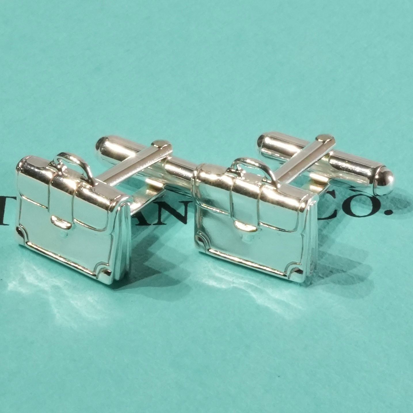 希少 極美品 オールド ティファニー シルバー バック カフス/24-5724S