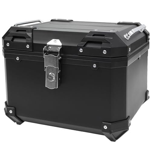 N◆モトボワットBB バイク リアボックス 45L 大容量 軽量 バックレスト スクエア 四角 ブラック 原付 トップケース BB45ADV-M 0bd011b7