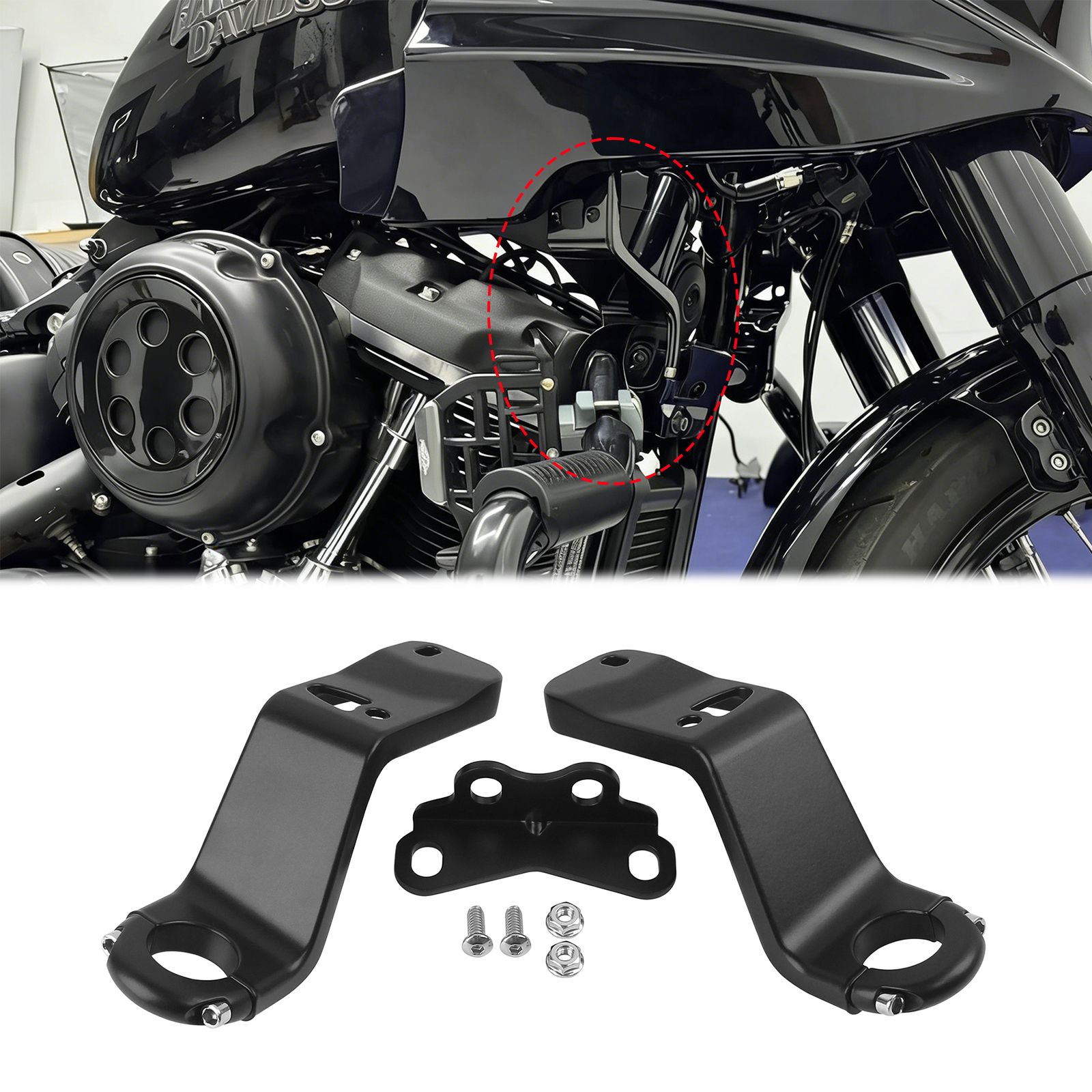 ハーレー ローライダー ST FXLRST 2022-2025 用 フロントフェアリングサポートブラケット