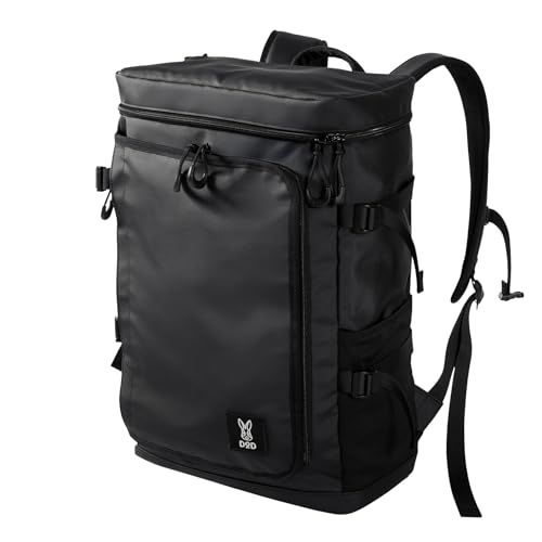 msDOD(ディーオーディー) ハコピタイト リュック バックパック 35L スクエア ボックス型 大容量 【PC収納/A4/B4対応】 防水生地 通学 通勤 旅行 アウトドア BA138-BK