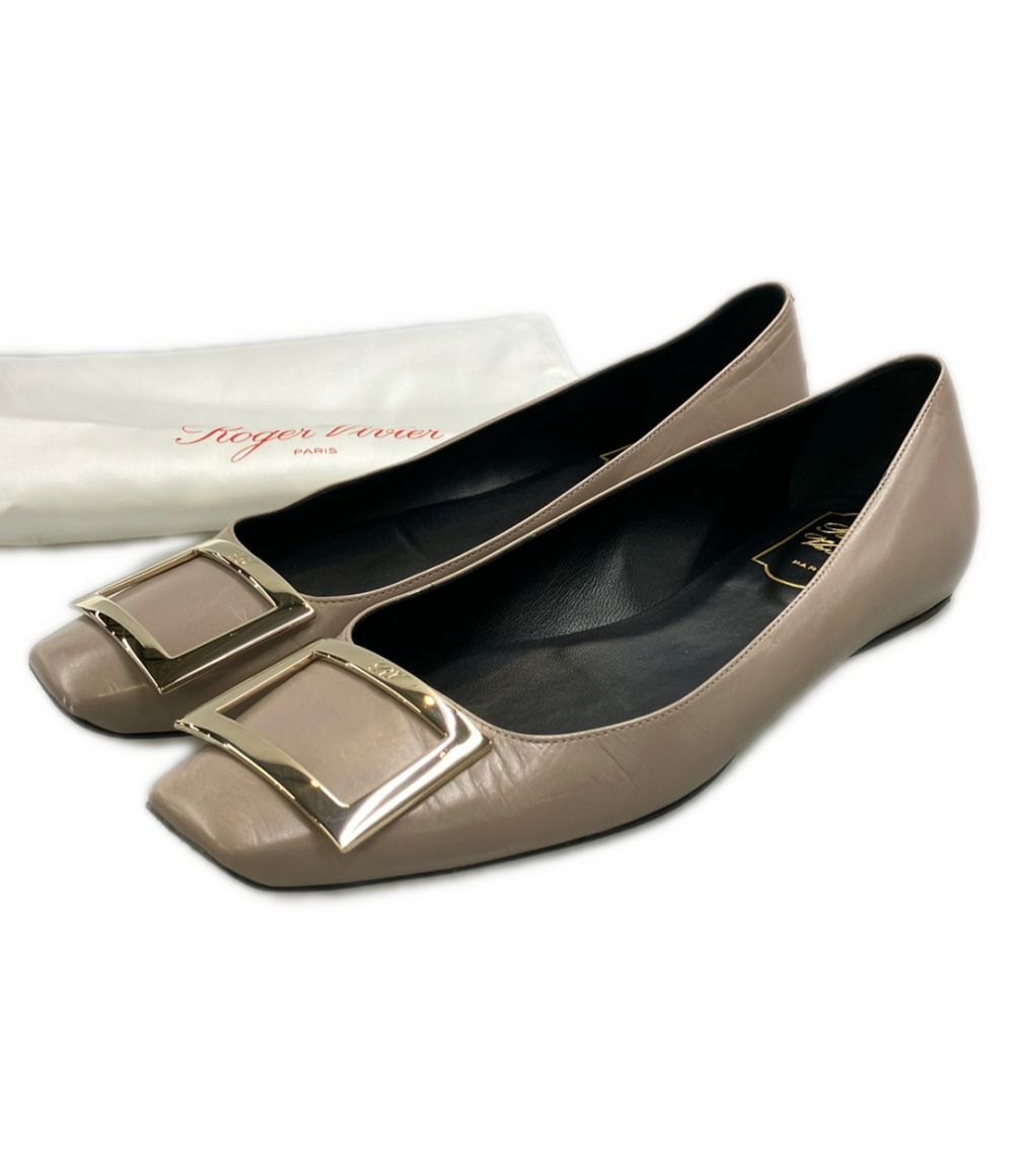 ロジェ ヴィヴィエ スクウェアトゥフラットシューズ レディース SIZE 38 1/2 ROGER VIVIER