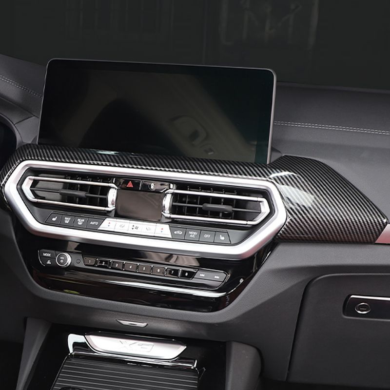 BMW X3 G01 2022 用 カーボン柄スタイル エアコンベントトリムカバー