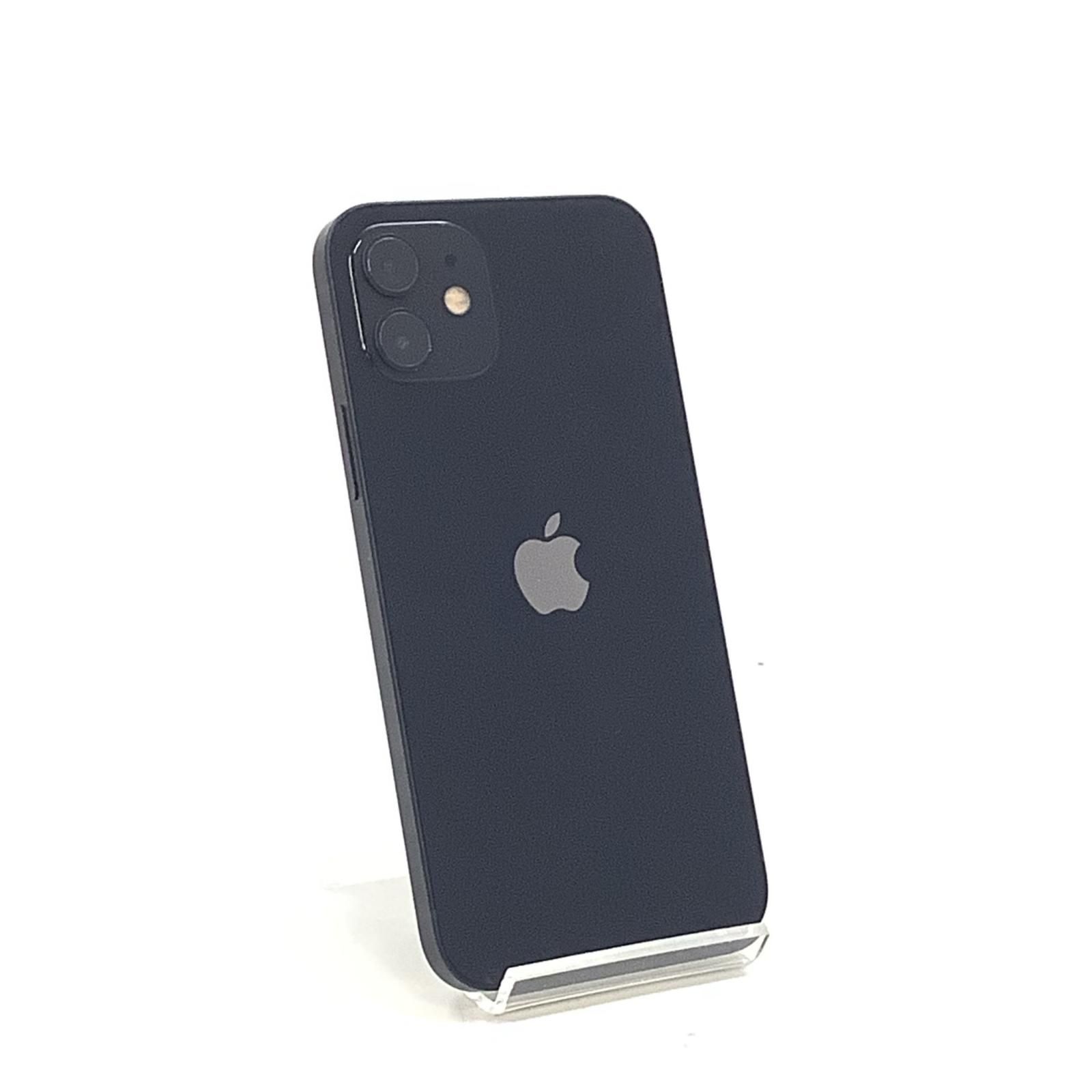 【全額返金保証】【最速発送】 iPhone 12 128GB ブラック docomo SIMフリー 白ロム 動作確認済 77%