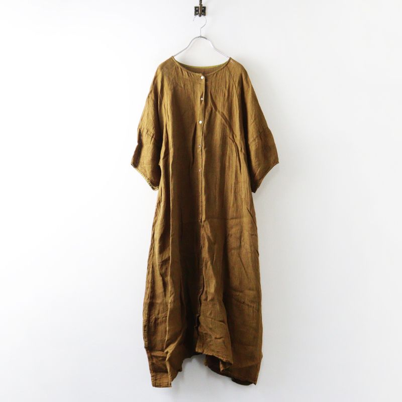 極美品 2026SS 今季 定価4.1万 ネストローブ nest Robe リネンパナマコクーン2wayワンピース F‖ブラウン ドレス 【2400015100975】 21,868円