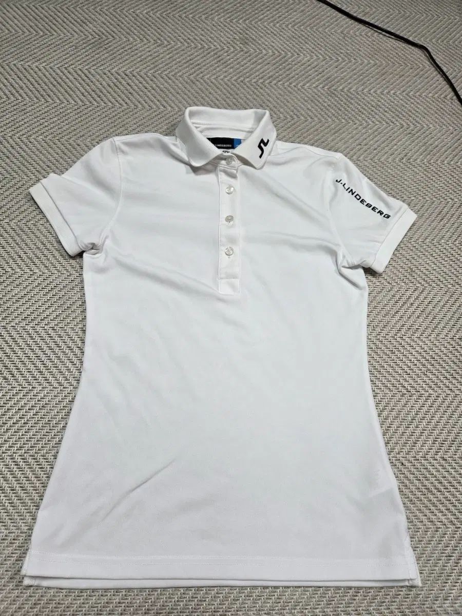XS)J LINDEBERG(リンドバーグ) レディース 半袖 カラーTシャツ 白