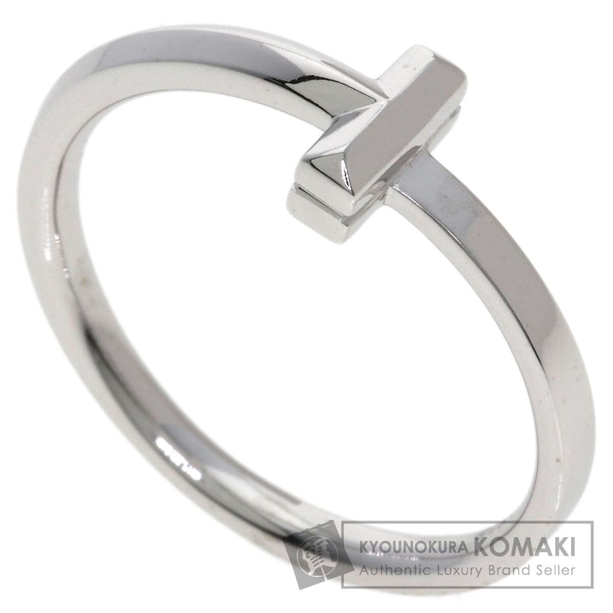 TIFFANY&Co. ティファニー Tワン ナロー リング・指輪 K18WG レディース [中古]