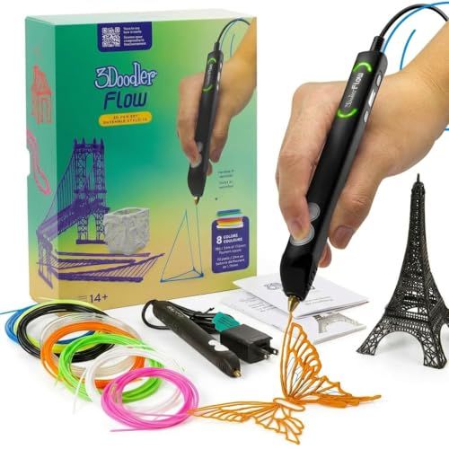 ms【公式】3Doodler FLOW 3Dペン スリーディーペン 3Dアートペン 工作キット 子供 大人 自由研究 プレゼント おもちゃ | 思い描いた形を自由に立体化｜アクセサリー｜インテリア｜工作づくりに｜初心者でも楽しめる創作体験｜専用フィラメントでな 17,359円