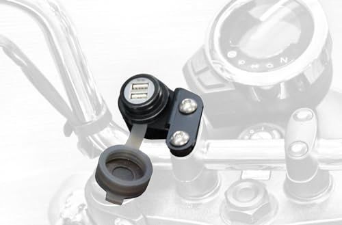 N◆キジマ(Kijima) バイクパーツ USBポートキット ツイン ハンドルクランプ式 12V DC5V/4A(2口計) ダックス125('22-/8BJ-JB04) 304-6305 010fab3e