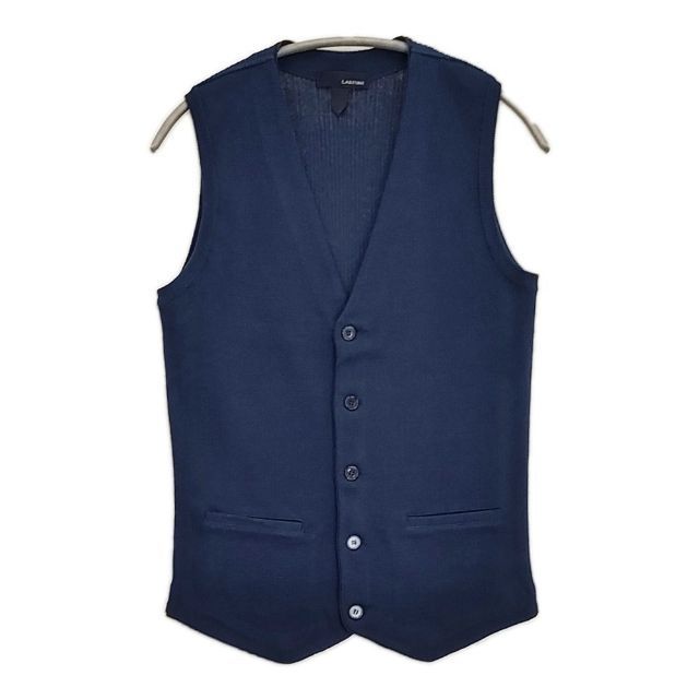 LARDINI ラルディーニ ジレ（ベスト）ネイビー 46 ブートニエール付き