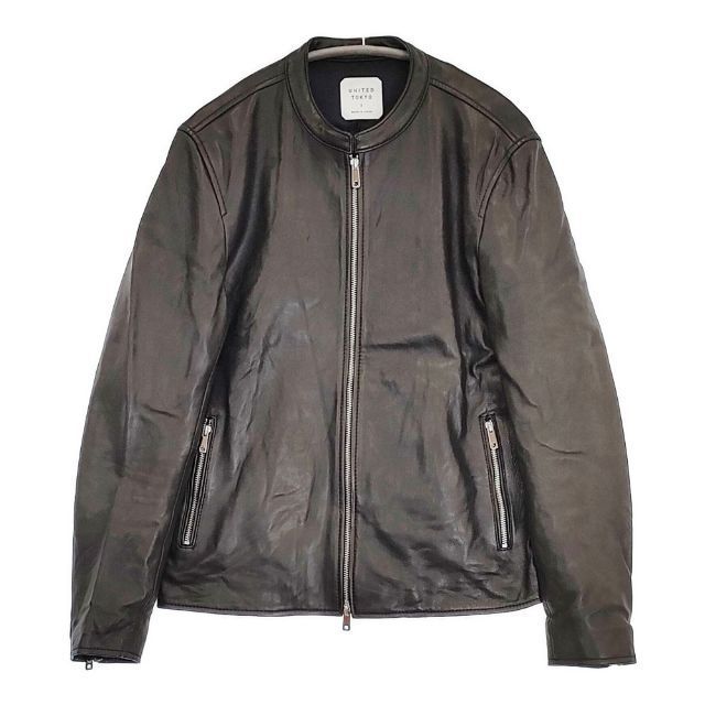 UNITED TOKYO 羊革 ラムレザー ブルゾン シングル ライダースジャケット ブラック メンズ ユナイテッドトウキョウ【中古】6-0725T∞ 8,753円