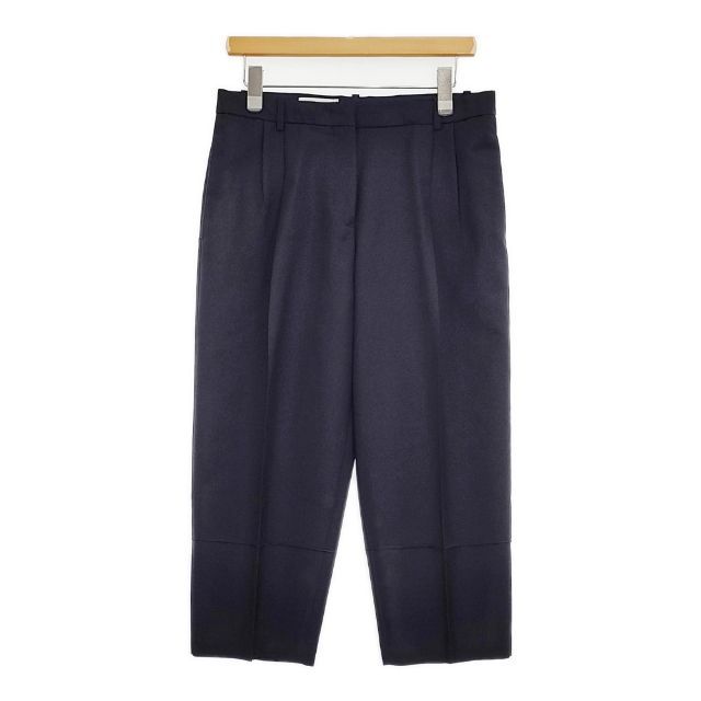 JIL SANDER センタープレススラックス サイズ34 ウール クロップドパンツ 2018SS ネイビー レディース ジルサンダー【中古】6-0725G∞ 18,590円