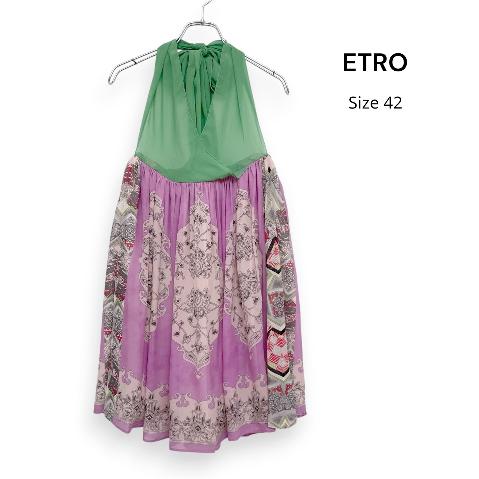 レディース ETRO エトロ シルク チュニック ワンピース Size42 /R26725