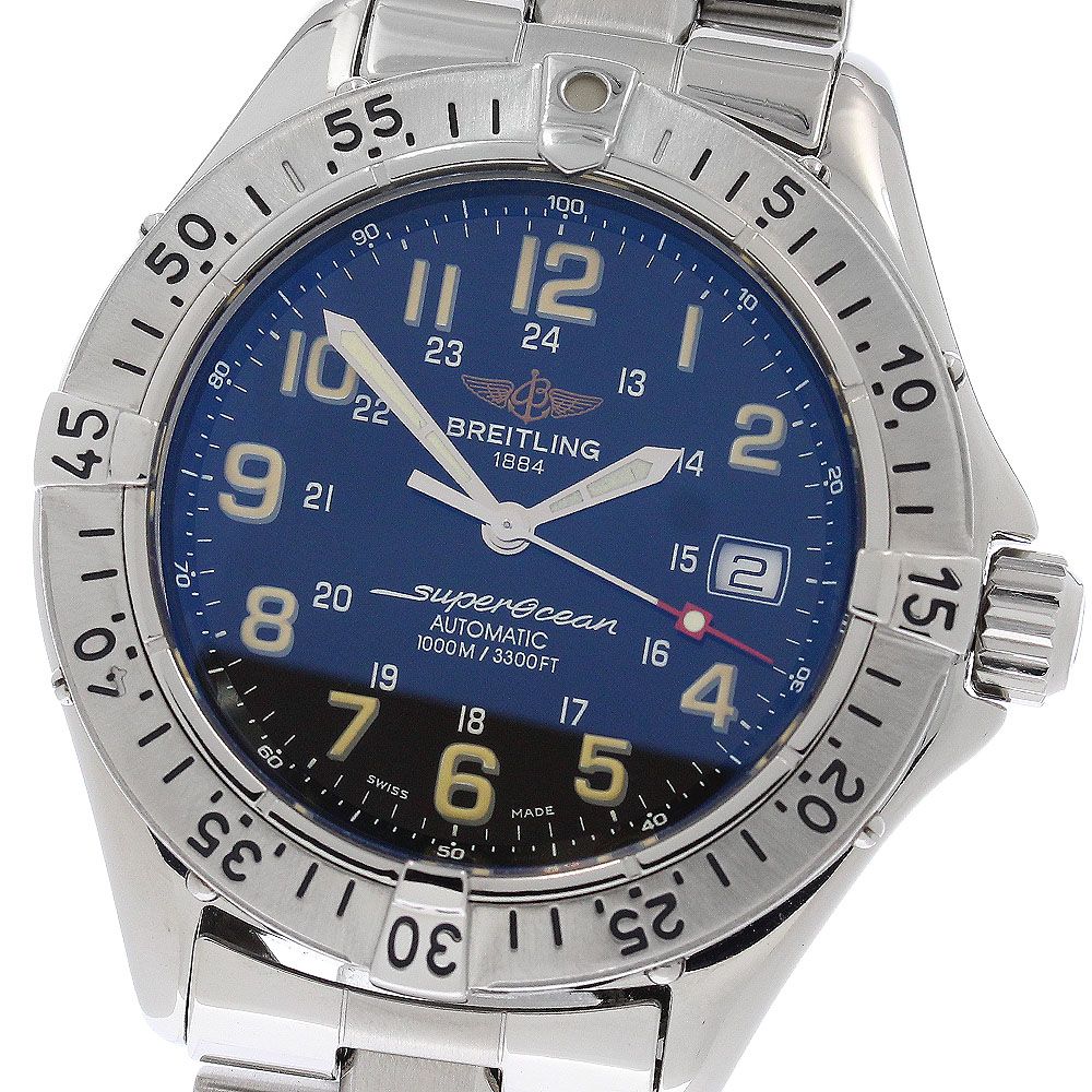 ブライトリング BREITLING A17040 スーパーオーシャン デイト 自動巻き メンズ _973966
