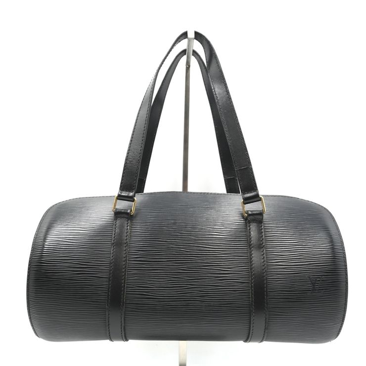 LOUIS VUITTON（ルイ・ヴィトン）スフロ ヴィンテージ ハンドバッグ エピ ノワール ブラック 筒型 ゴールド金具 レディース【中古】