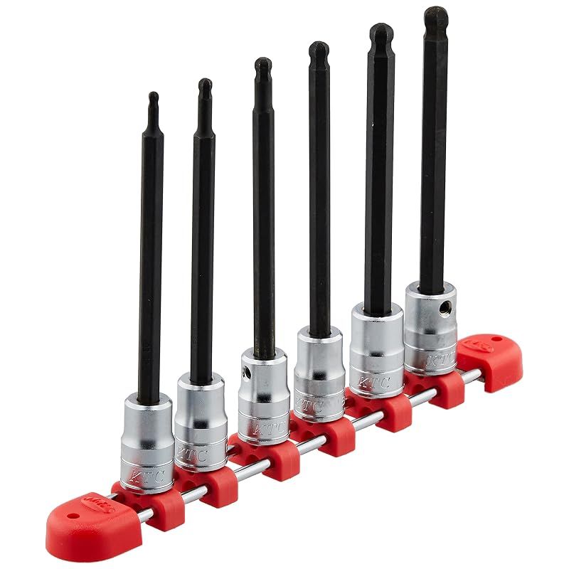 京都機械工具(KTC) 9.5mm (3/8インチ) ロングボールポイント ヘキサゴン ビットソケット セット 6個組 TBT3L06BPH 9,495円