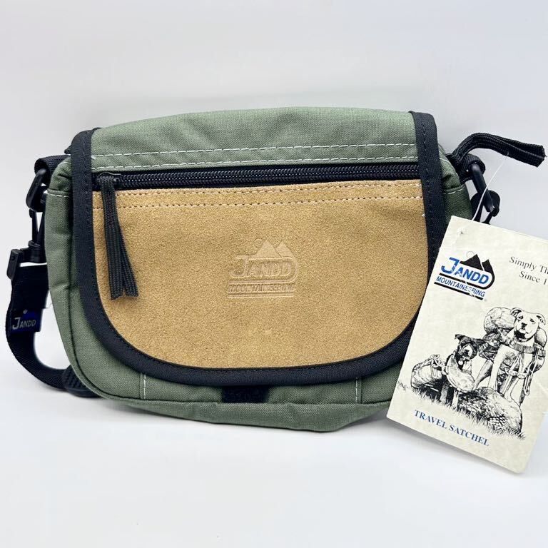未使用 希少 JANDD ジャンド Travel Satchel トラベル サッチェル ショルダー バッグ サコッシュ オリーブ グリーン アウトドア