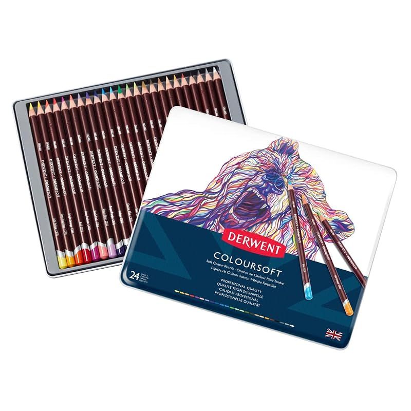 Derwent ダーウェント 色鉛筆 カラーソフト 24色セット 0701027