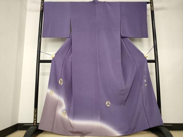 平和屋着物●友禅作家の巨匠　浅井青仁　色留訪問着　扇面丸文　暈し染め　正絹　逸品　AABL7222ck 30,420円