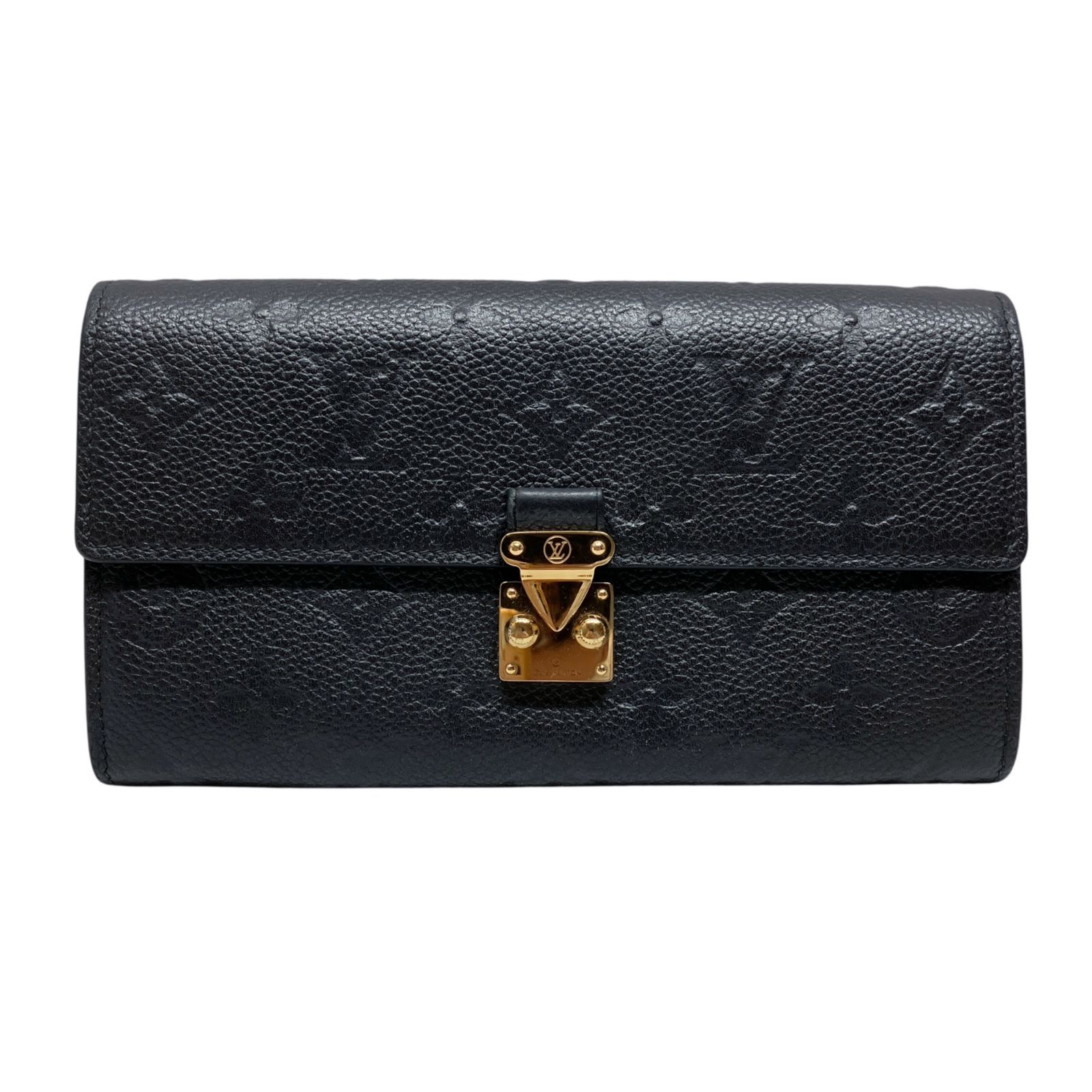 美品 LOUIS VUITTON ルイヴィトン ポルトフォイユサラ メティス モノグラム アンプラント レザー ノワール ブラック ロングウォレット ロック 長財布 レディース 女性 ブランド プレゼント M82638 RFID