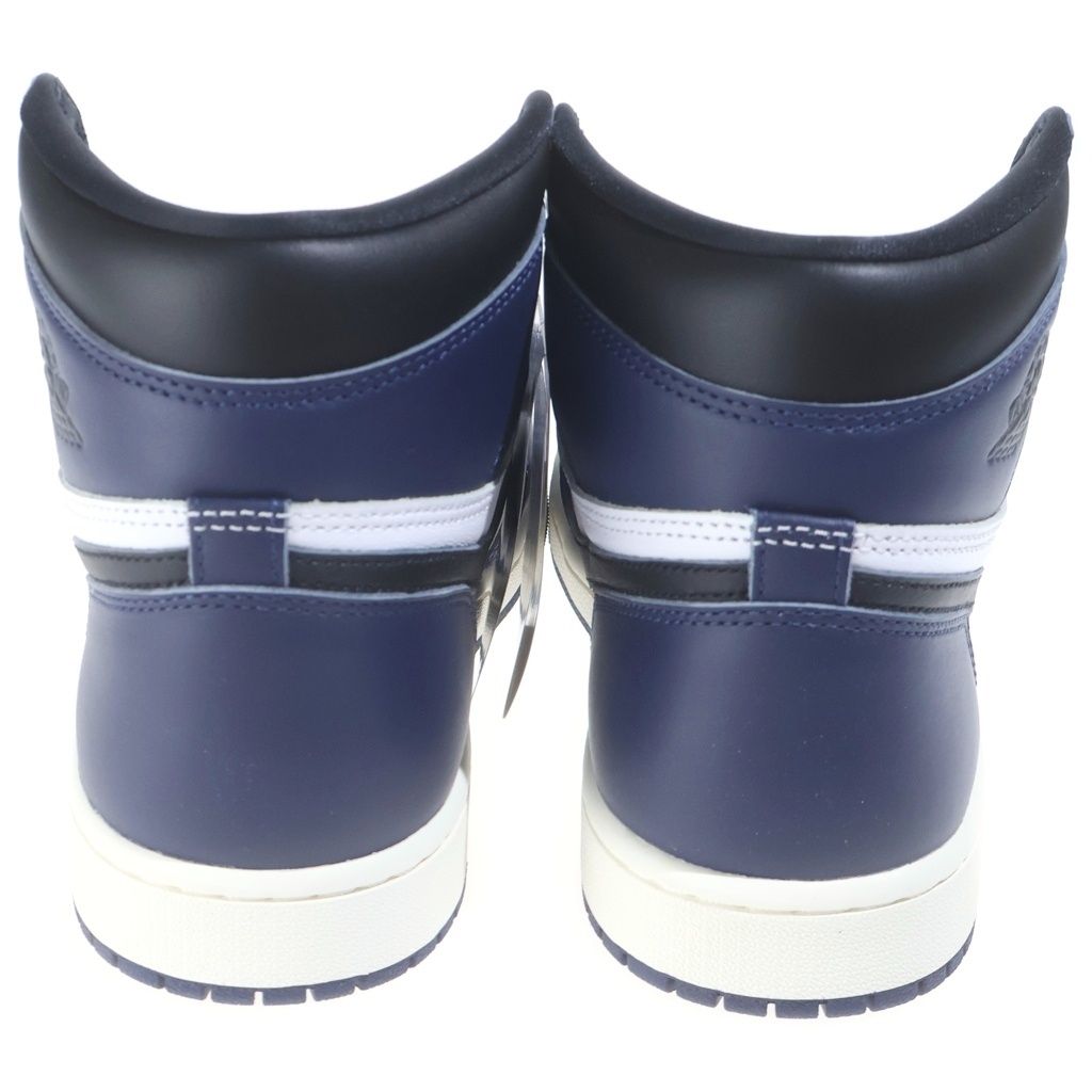 NIKE (ナイキ) AIR JORDAN 1 RETRO HIGH OG MIDNIGHT NAVY DZ5485-401 エアジョーダン1 レザーハイカットスニーカー ホワイト/ネイビー US10/28cm