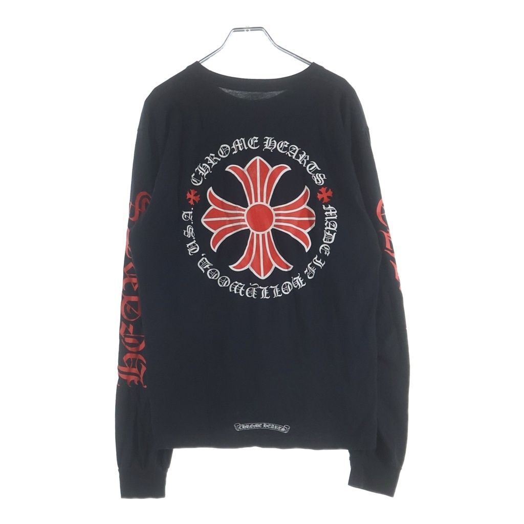 CHROME HEARTS (クロムハーツ) Made in Hollywood CHplus L/S Tee メイドインハリウッド 両面CHプラスプリント クルーネック長袖Tシャツカットソー ブラック -