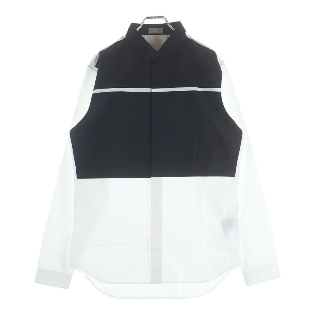 Dior HOMME (ディオールオム) L/S Shirt 長袖比翼シャツ ブラック/ホワイト 733C534Z1581
