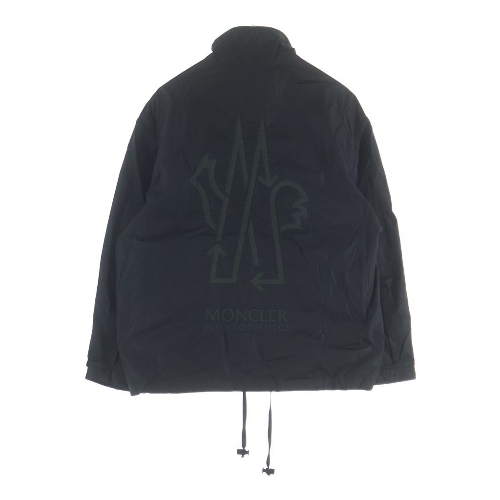 MONCLER (モンクレール) CHAPON GIUBOTTO ロゴワッペン付き ジップアップ ナイロンジャケット ブラック I10931A00105