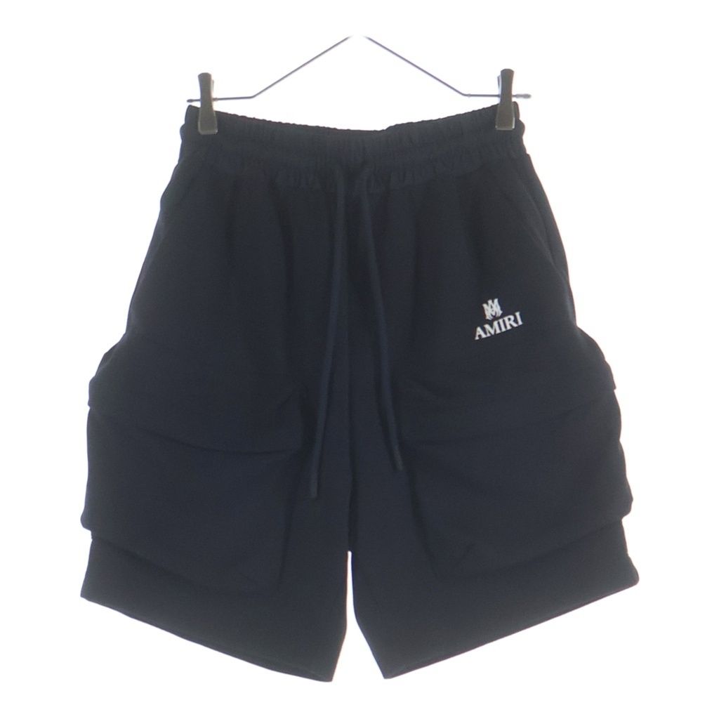 AMIRI (アミリ) 26SS Men Shorts ラバーロゴ ハーフパンツ ショーツ ブラック AMBMSO1058