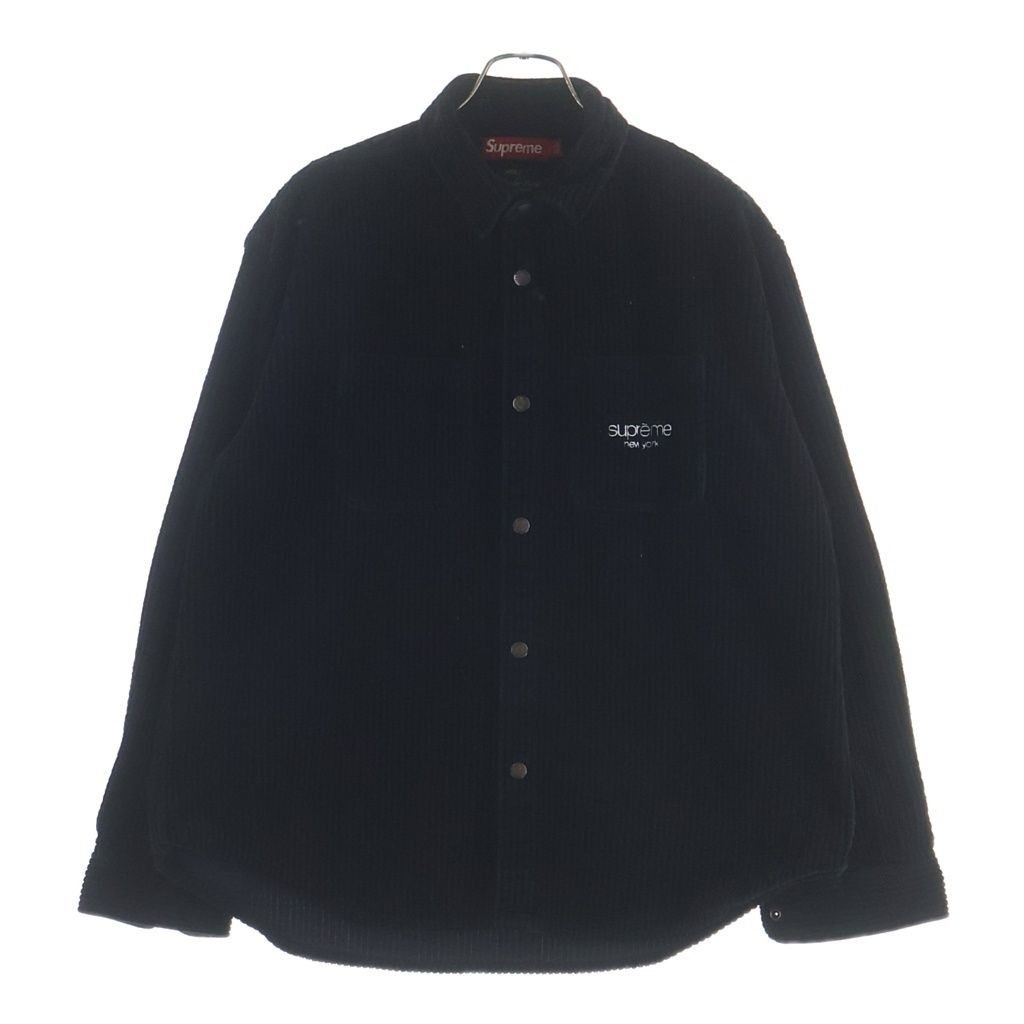 SUPREME (シュプリーム) 24AW Wide Wale Corduroy Snap Shirt ワイド コーデュロイ スナップボタン 長袖シャツ ブラック -