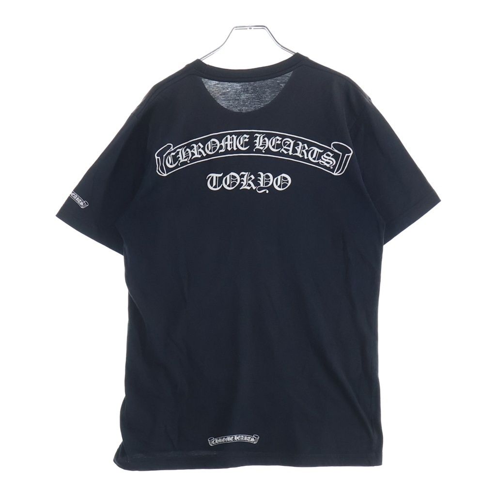 CHROME HEARTS (クロムハーツ) CH S/S 東京限定 バックスクロールラベルプリント 半袖Tシャツカットソー ブラック -