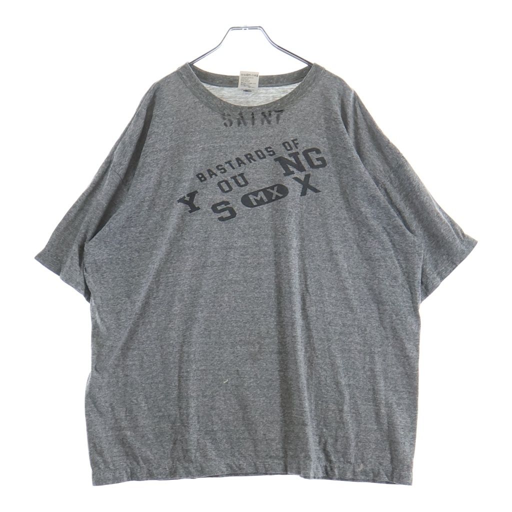 SAINT MICHAEL (セントマイケル) 25SS×BerBerJin Young ベルベルジン ヤング フロントプリント 半袖Tシャツ カットソー グレー SM-HR8-0000-C37