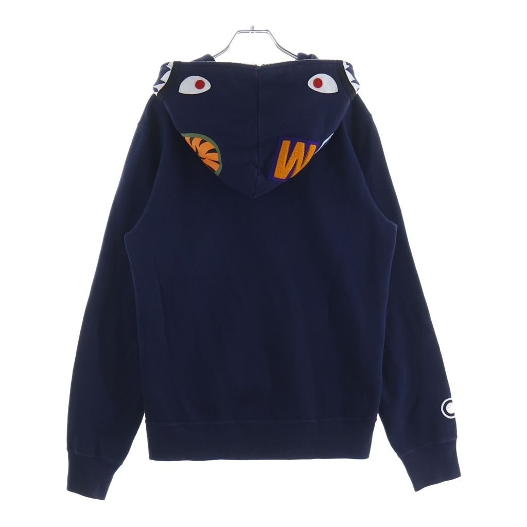 A BATHING APE (アベイシングエイプ) SHARK FULL ZIP HOODIE シャークフルジップフーディ ジップパーカー 001ZPH201010X ネイビー