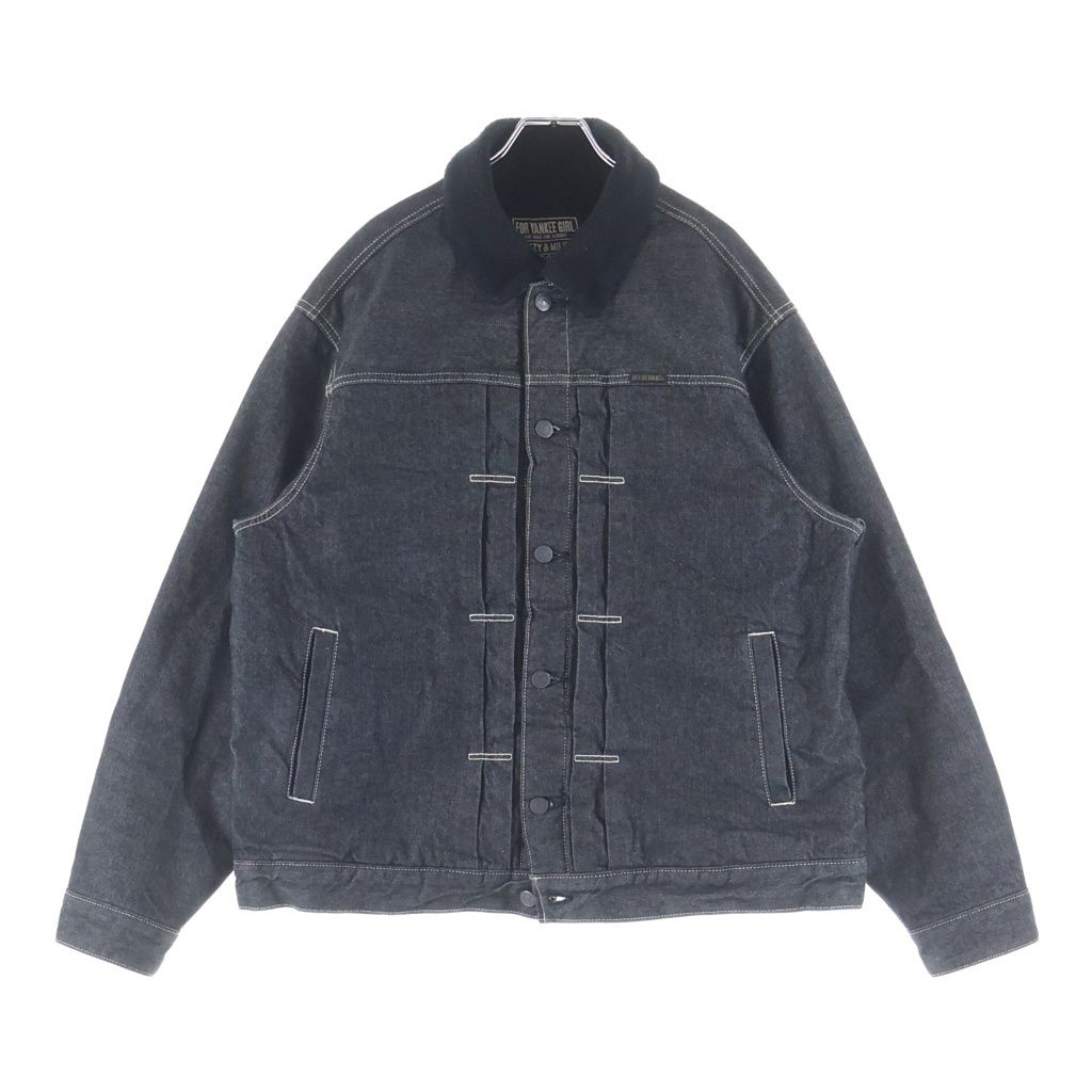 HYSTERIC GLAMOUR (ヒステリックグラマー) ボア デニム ジャケット Gジャン ブラック 02253AB11